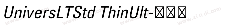 UniversLTStd ThinUlt字体转换